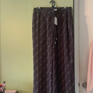 Calvin Klein Brown Patterned Women's Pants
